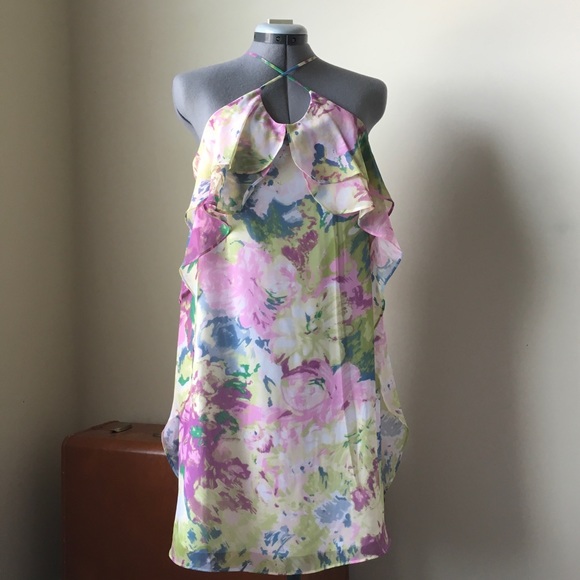 BCBGMaxAzria Dresses & Skirts - Cross Spaghetti Strap Shift Dress
